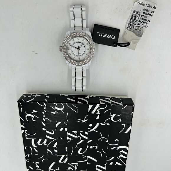 Women’s Breil ceramic watch with  Crystal, Bezzel, and face NWT